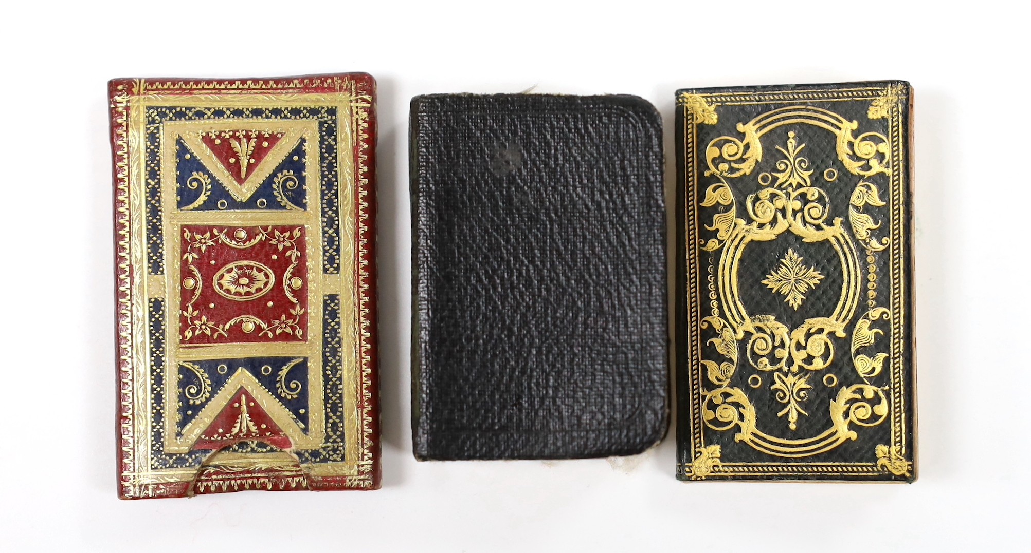 An 18th century miniature book and two others